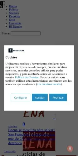 Anteprima del sito noticiasdebaena.com, referenziato per la pubblicazione di articoli sponsorizzati