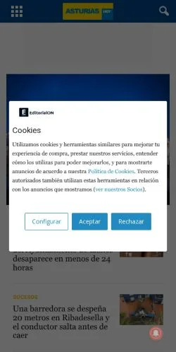 Anteprima del sito asturiashoy.com, referenziato per la pubblicazione di articoli sponsorizzati