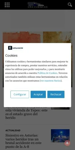 Anteprima del sito noticiaslascuencas.com, referenziato per la pubblicazione di articoli sponsorizzati