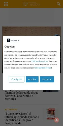Vorschau der Website noticiasalcudia.com, gelistet für die Veröffentlichung gesponserter Artikel