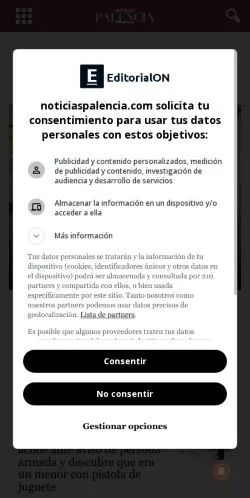 Vorschau der Website noticiaspalencia.com, gelistet für die Veröffentlichung gesponserter Artikel