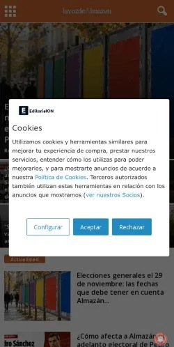 Vista previa del sitio lavozdealmazan.com, referenciado para publicar artículos patrocinados