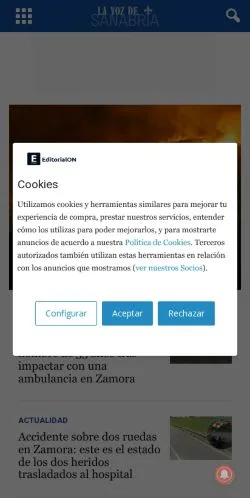 Anteprima del sito lavozdesanabria.com, referenziato per la pubblicazione di articoli sponsorizzati