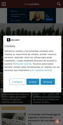 Anteprima del sito infocastellon.com, referenziato per la pubblicazione di articoli sponsorizzati