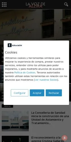 Vorschau der Website La Voz de Alzira, gelistet für die Veröffentlichung gesponserter Artikel