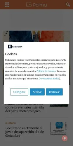 Aperçu du site noticiaslapalma.com, référencé pour publier un article sponsorisé