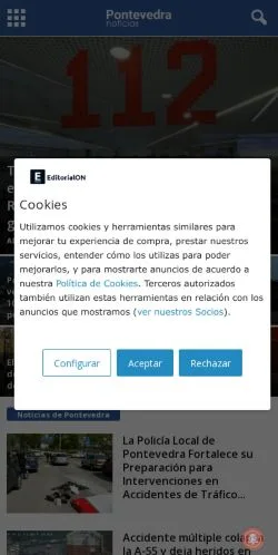 Aperçu du site pontevedranoticias.com, référencé pour publier un article sponsorisé