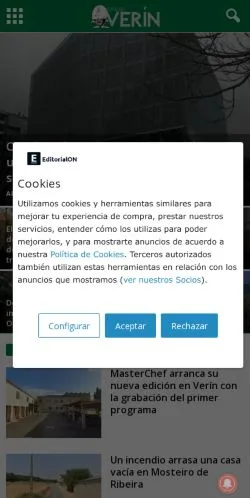 Vista previa del sitio noticiasverin.com, referenciado para publicar artículos patrocinados