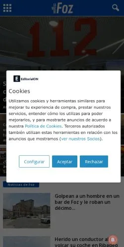 Pré-visualização do site lavozdefoz.com, referenciado para publicar artigos patrocinados