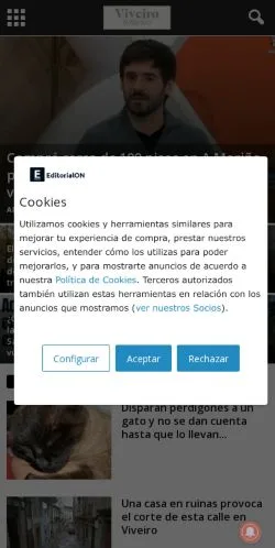 Vista previa del sitio viveironoticias.com, referenciado para publicar artículos patrocinados