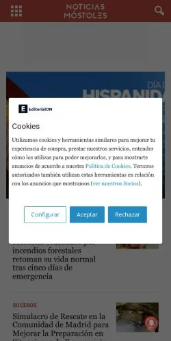 Aperçu du site noticiasmostoles.com, référencé pour publier un article sponsorisé