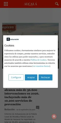 Aperçu du site noticiasalcala.com, référencé pour publier un article sponsorisé