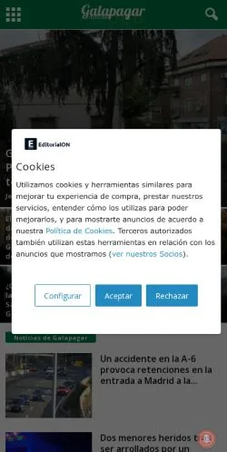 Aperçu du site galapagarnoticias.com, référencé pour publier un article sponsorisé