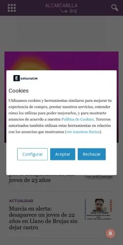 Aperçu du site alcantarillahoy.com, référencé pour publier un article sponsorisé