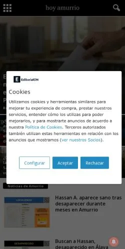 Vista previa del sitio hoyamurrio.com, referenciado para publicar artículos patrocinados