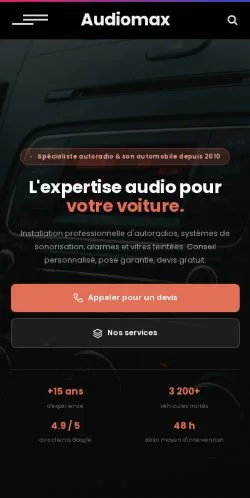 Anteprima del sito Audiomax Auto Sound, referenziato per la pubblicazione di articoli sponsorizzati